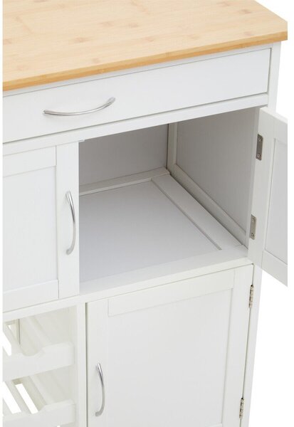 Bambusový kuchyňský ostrůvek na kolečkách 37x67 cm Harlow – Premier Housewares