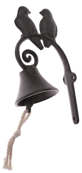 Litinový zvonek Iron bird, 15 x 23 x 9,5 cm
