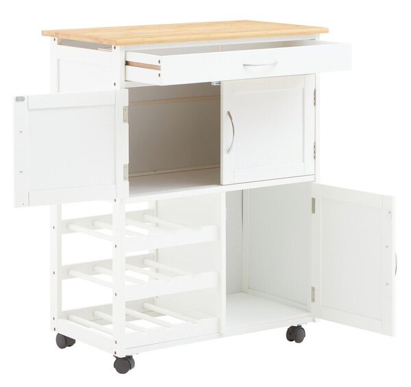 Bambusový kuchyňský ostrůvek na kolečkách 37x67 cm Harlow – Premier Housewares