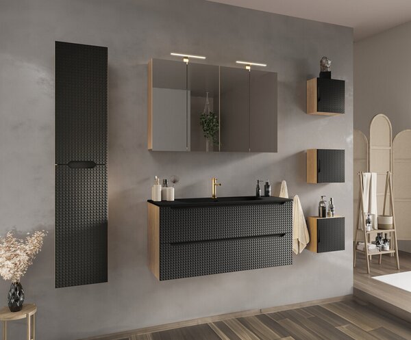Koupelnová skříňka kostka LUXOR BLACK 35x35 cm
