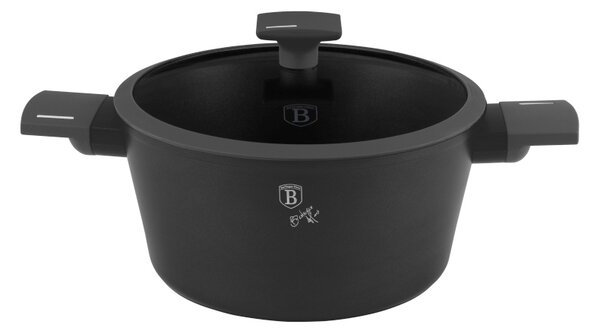 Kastrol s titanovým povrchem a poklicí 24 cm Antracit Collection