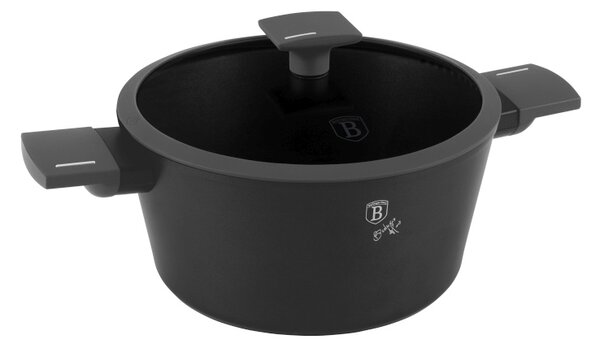 Kastrol s titanovým povrchem a poklicí 24 cm Antracit Collection