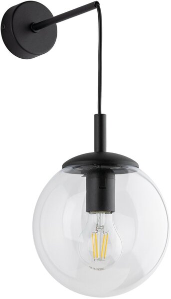 TK Lighting Esme nástěnné svítidlo 1x15 W černá-průhledná 5387