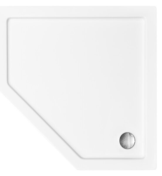 Besco Bergo Slimline pětiúhelníková sprchová vanička 90x90 cm bílá #BAB-90
