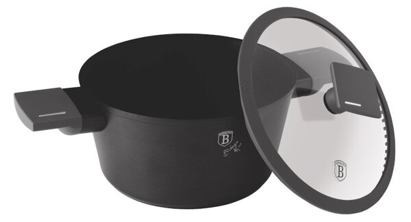 Kastrol s titanovým povrchem a poklicí 20 cm Antracit Collection