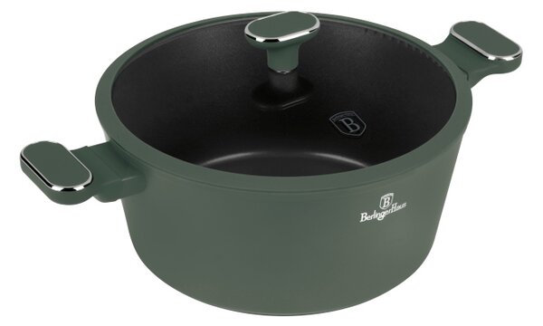 Kastrol s titanovým povrchem a poklicí 28 cm Matte Green Collection