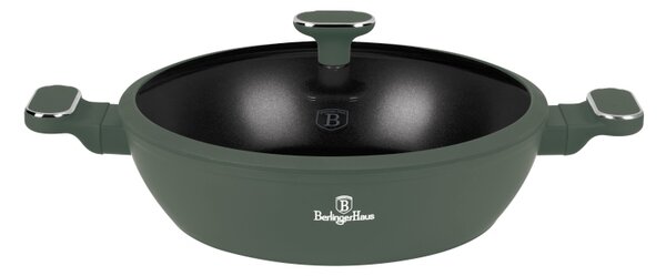 Kastrol s titanovým povrchem a poklicí 30 cm Matte Green Collection