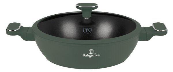 Kastrol s titanovým povrchem a poklicí 28 cm Matte Green Collection