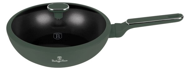Pánev wok s poklicí a titanovým povrchem 28 cm Matte Green Collection