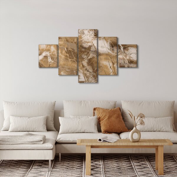 Obraz - Hnědá abstrakce (125x70 cm)