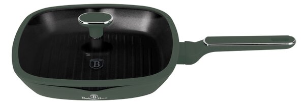 Pánev grilovací s titanovým povrchem a poklicí 28 cm Matte Green Collection