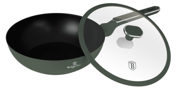 Pánev wok s poklicí a titanovým povrchem 28 cm Matte Green Collection