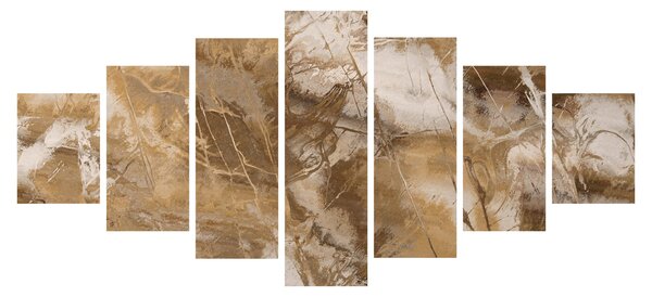 Obraz - Hnědá abstrakce (210x100 cm)