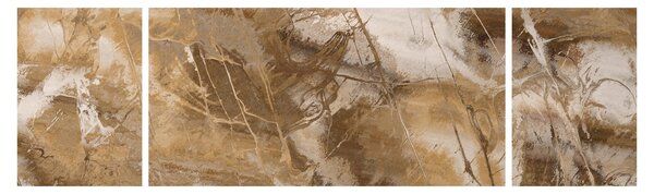 Obraz - Hnědá abstrakce (170x50 cm)