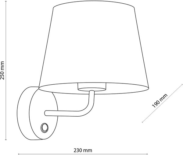TK Lighting Maja nástěnné svítidlo 1x15 W bílá 1882