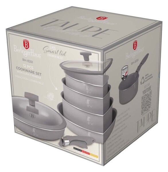 Sada nádobí s titanovým povrchem 12 ks Taupe Collection