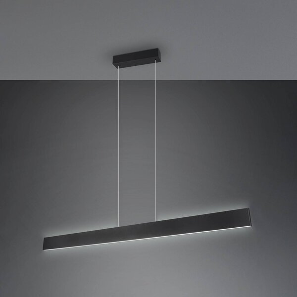 Trio Lighting Galway LED závěsné světlo, matná černá, nahoru/dolů, kov, stmívatelný, Černá, Obývací pokoj / jídelna, kov, Moderní