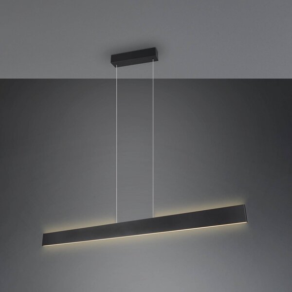 Trio Lighting Galway LED závěsné světlo, matná černá, nahoru/dolů, kov, stmívatelný, Černá, Obývací pokoj / jídelna, kov, Moderní