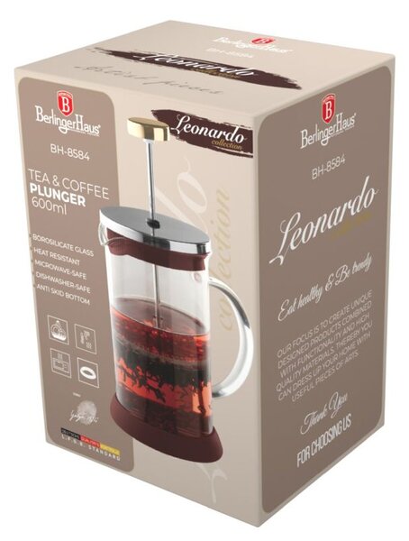 Konvička na čaj a kávu French Press 600 ml Leonardo Collection