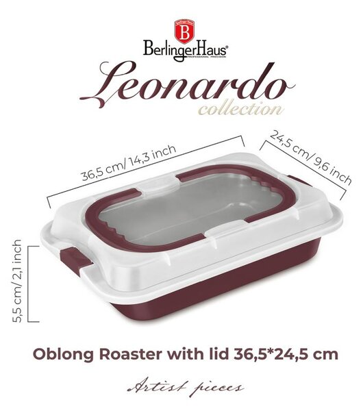Plech na pečení s víkem přenosný Leonardo Collection