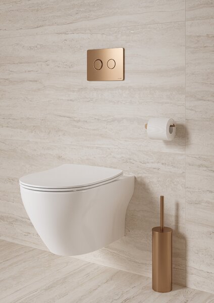 Cersanit Accento Circle splachovací tlačítko pro WC měděná K3040-001