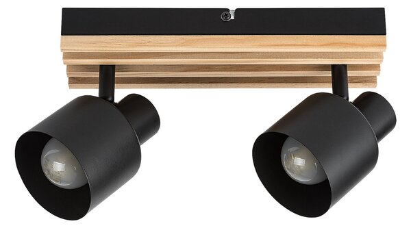 Rabalux Noxelle stropní světlo 2x10 W černá-dřevo 73421
