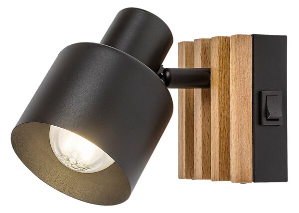 Rabalux Noxelle nástěnné svítidlo 1x10 W černá-dřevo 73420