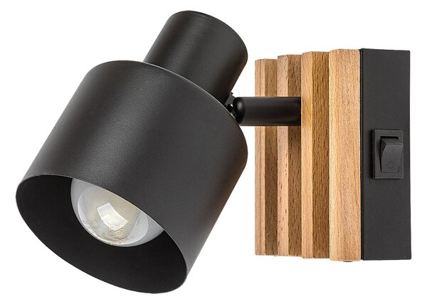 Rabalux Noxelle nástěnné svítidlo 1x10 W černá-dřevo 73420