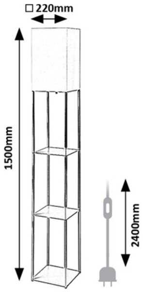 Rabalux Bronn stojací lampa 1x40 W béžová 74192