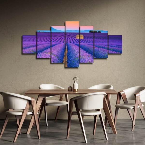 Obraz - Levandulové pole (210x100 cm)