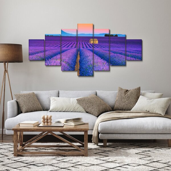 Obraz - Levandulové pole (210x100 cm)
