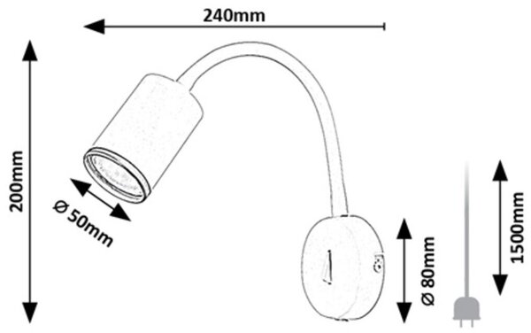 Rabalux Nolie nástěnné svítidlo 1x15 W bílá 73110