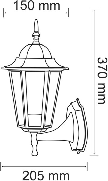 Goldlux Liguria venkovní nástěnné svítidlo 1x20 W patina 201959