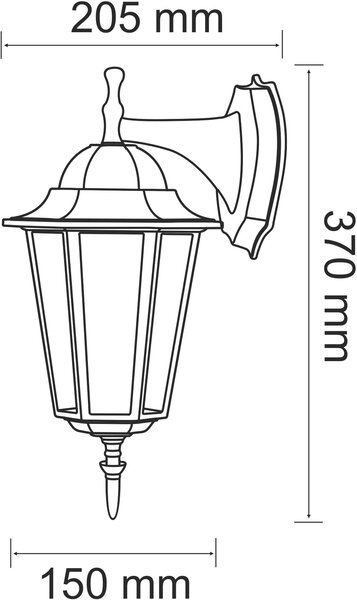 Goldlux Liguria venkovní nástěnné svítidlo 1x20 W černá 201935