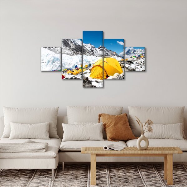 Obraz - Kempování v horách (125x70 cm)