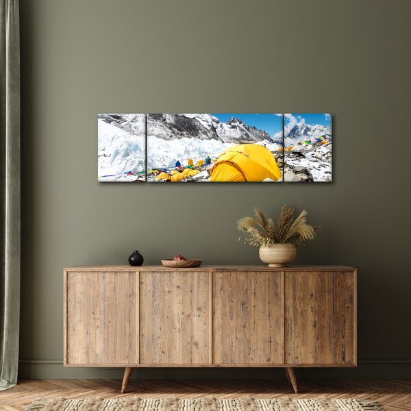 Obraz - Kempování v horách (170x50 cm)