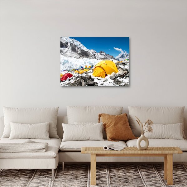 Obraz - Kempování v horách (70x50 cm)