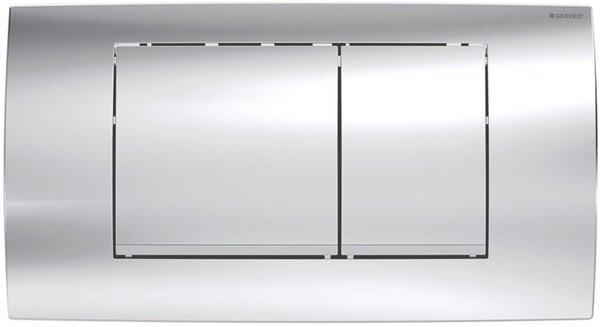 Geberit Twinline splachovací tlačítko pro WC lesklý chrom-matný chrom 115.899.KH.1