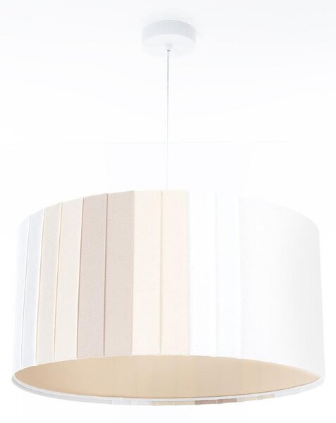 Lustr na lanku STRIPES 1xE27/60W/230V pr. 40 cm krémová