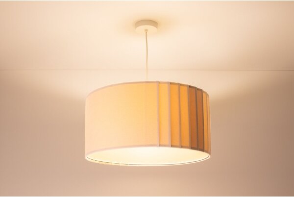 Lustr na lanku STRIPES 1xE27/60W/230V pr. 40 cm krémová