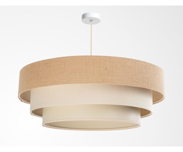 Lustr na lanku TRINITI 1xE27/60W/230V pr. 40 cm béžová/krémová