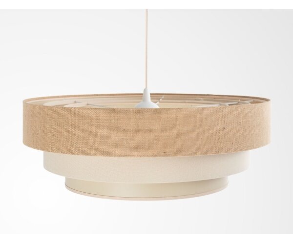 Lustr na lanku TRINITI 1xE27/60W/230V pr. 40 cm béžová/krémová