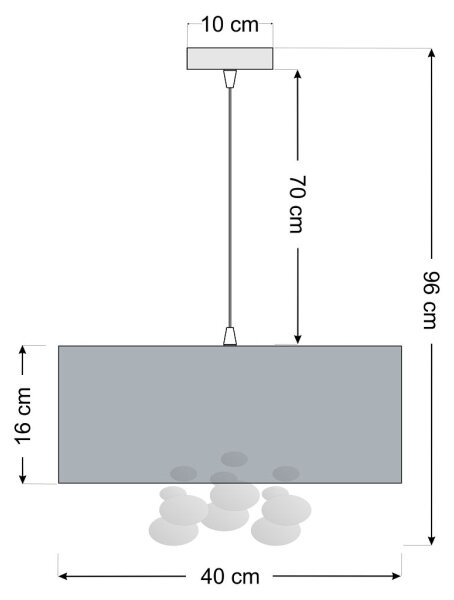 Lustr na lanku BUBBLE 1xE27/60W/230V pr. 40 cm zelená