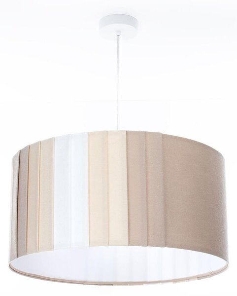 Lustr na lanku STRIPES 1xE27/60W/230V pr. 40 cm béžová