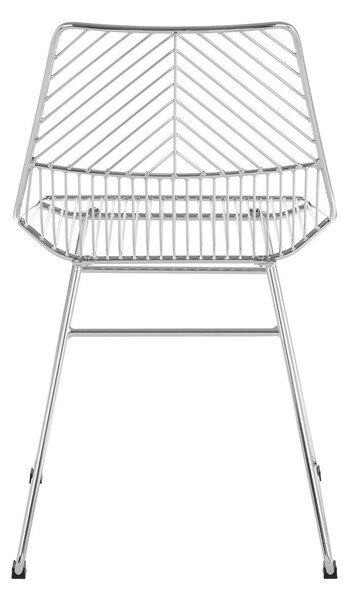 Kovová jídelní židle ve stříbrné barvě District – Premier Housewares