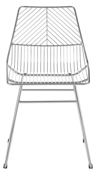 Kovová jídelní židle ve stříbrné barvě District – Premier Housewares