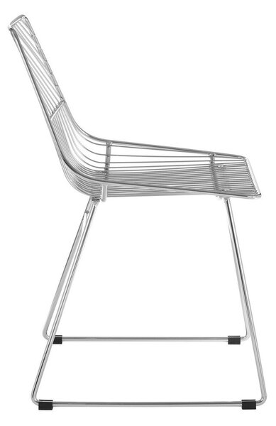 Kovová jídelní židle ve stříbrné barvě District – Premier Housewares