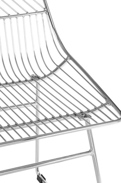 Kovová jídelní židle ve stříbrné barvě District – Premier Housewares