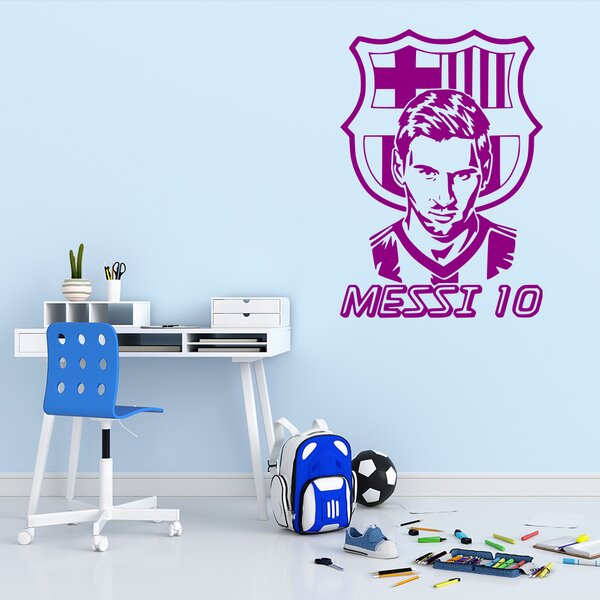 Živá Zeď Samolepka Lionel Messi 10 Barva: černá