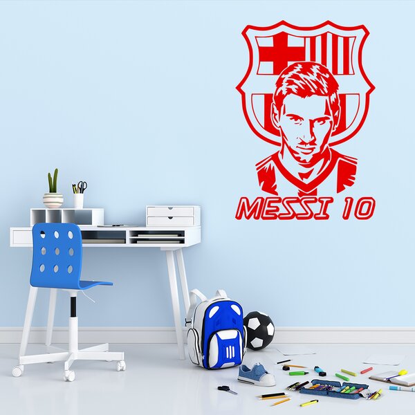 Živá Zeď Samolepka Lionel Messi 10 Barva: černá